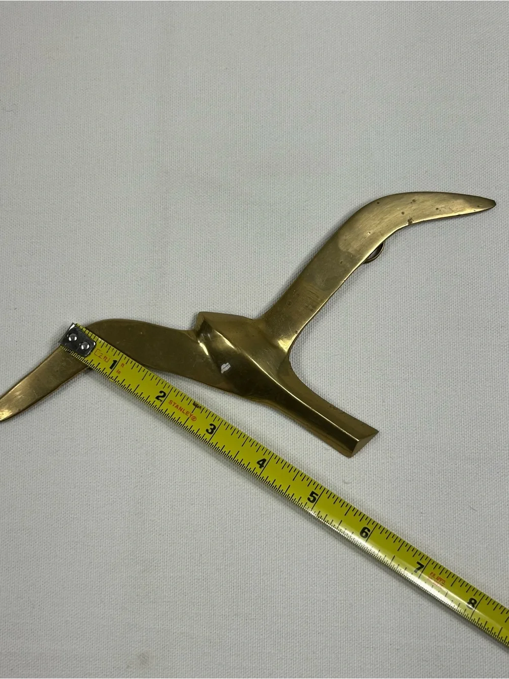 Vintage Brass Seagull Wall Hangings Set of 3 India MCM Coastal Bohemian Retro